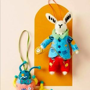 ISO White Rabbit Alice & Wonderland Ornament